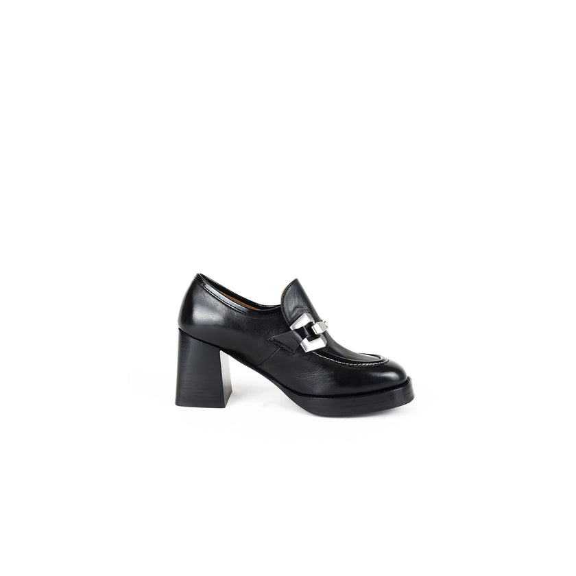 Viola Ricci Lya - Mocassino con tacco Nero Online Outlet