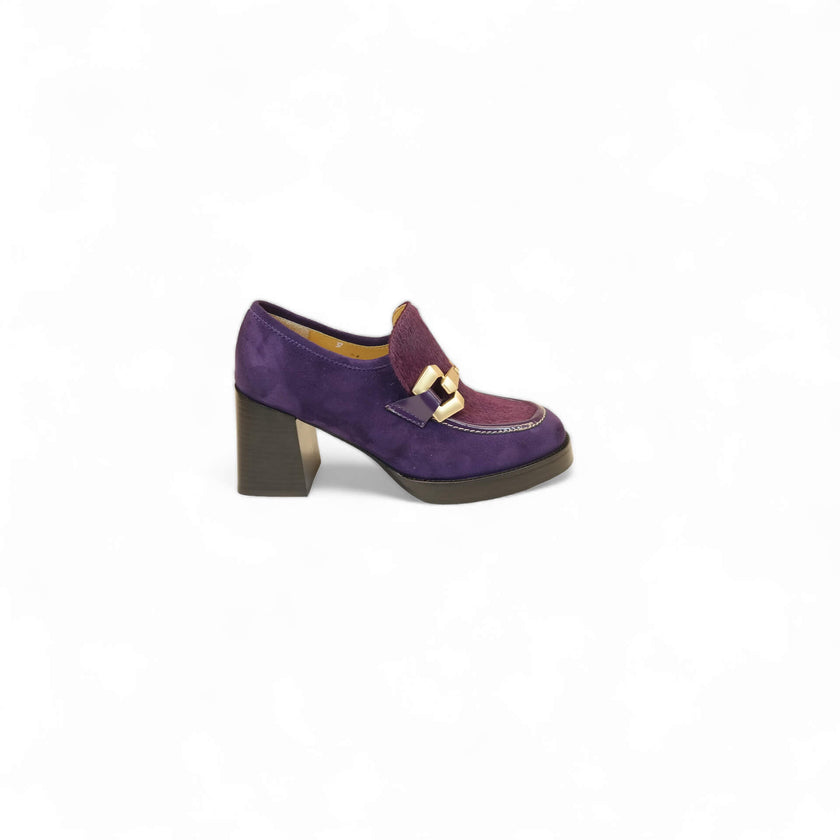 Viola Ricci Lya - Mocassino con tacco Viola Lightning offer
