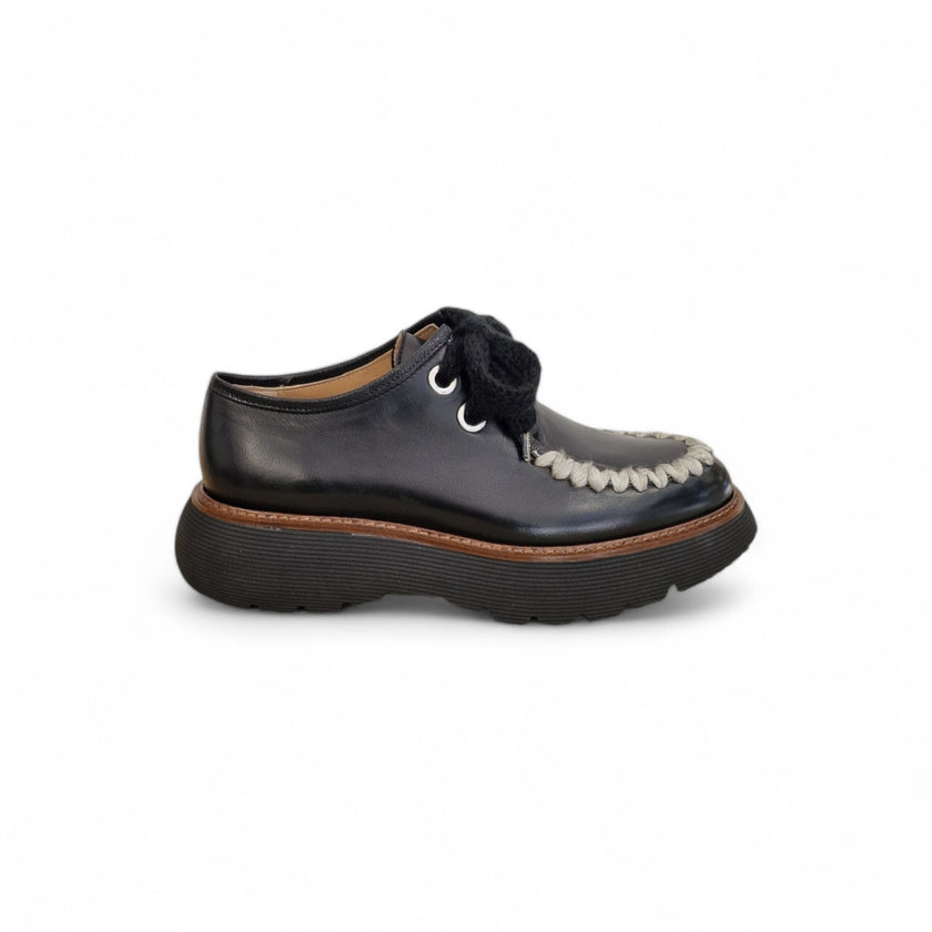 Viola Ricci Gio - Scarpa allacciata nera Sostegno trimestrale