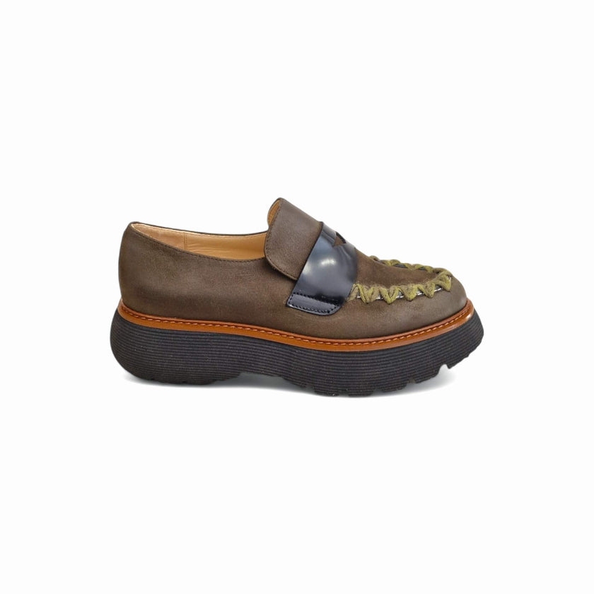 Viola Ricci Polly - mocassino in pelle - verde Enormi sconti