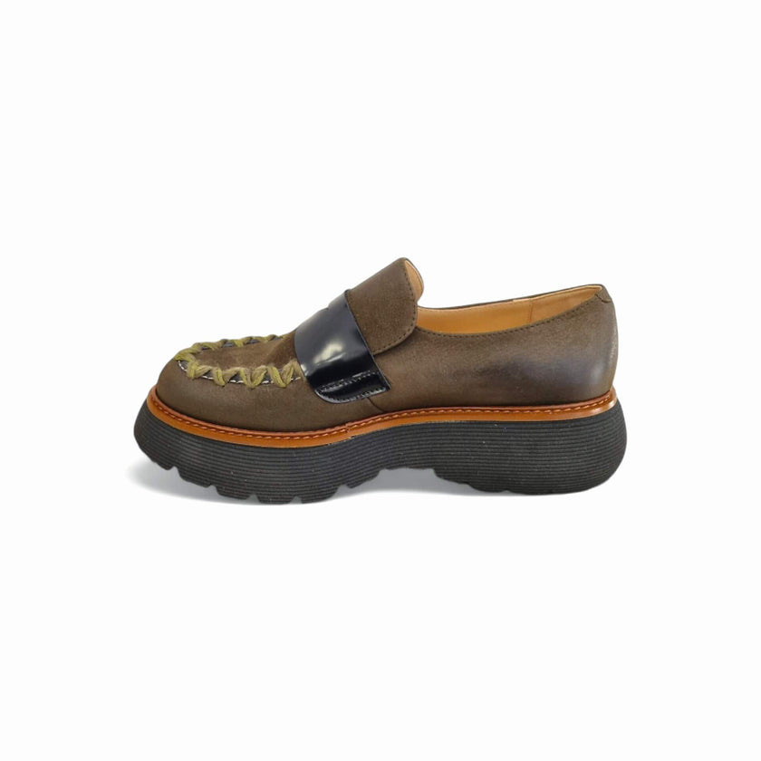 Viola Ricci Polly - mocassino in pelle - verde Enormi sconti