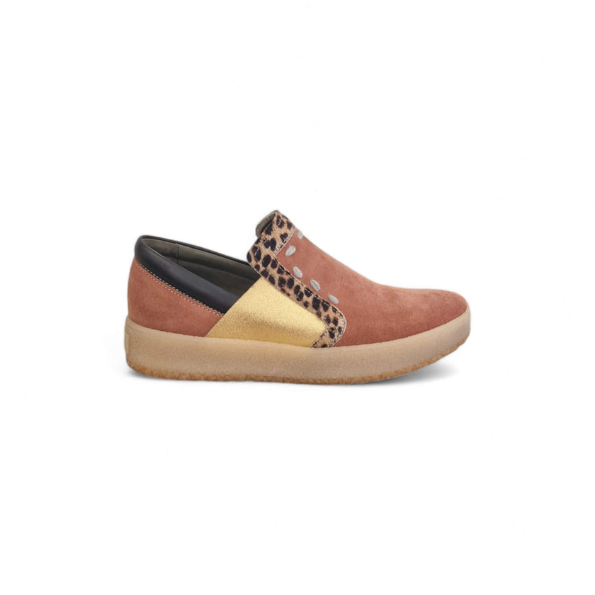 Viola Ricci Regina - slip on in pelle rosa antico animalier - smith Limitato a 3 giorni