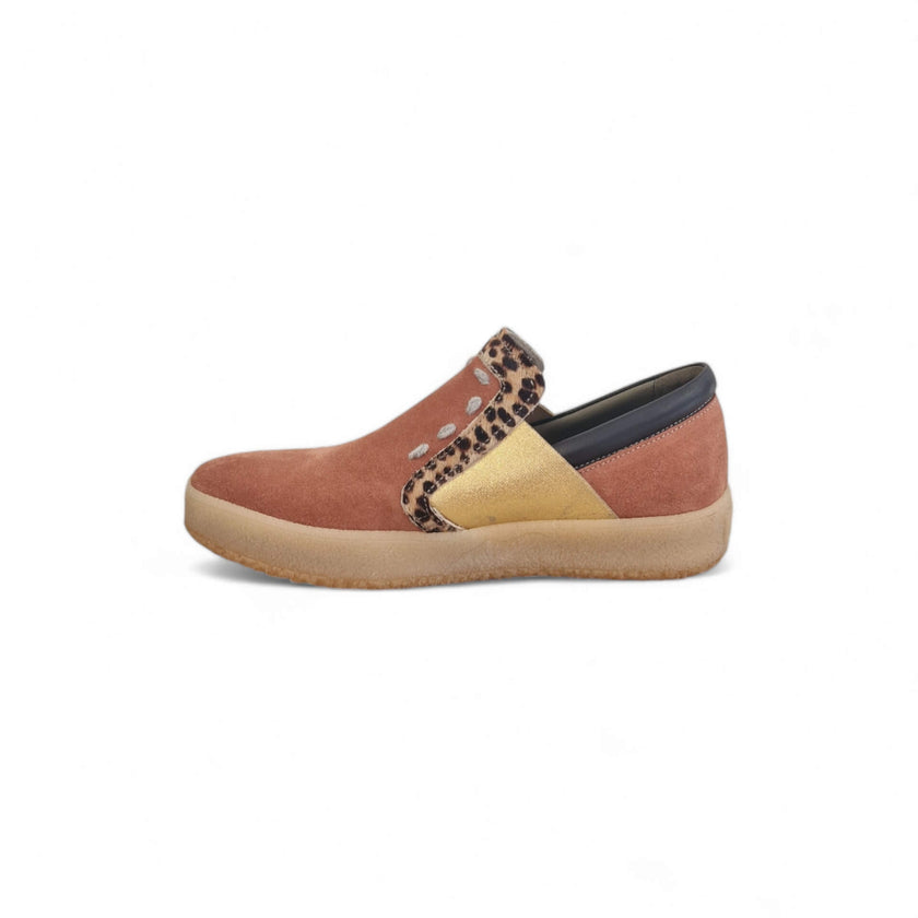 Viola Ricci Regina - slip on in pelle rosa antico animalier - smith Limitato a 3 giorni