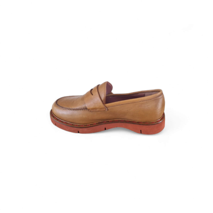 Viola Ricci Polly - mocassino in pelle - col. cuoio Outlet