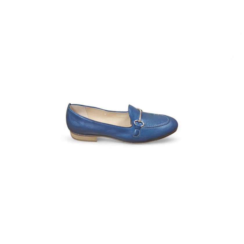 Viola Ricci Zil - slip on pelle bleu' navy Saldi