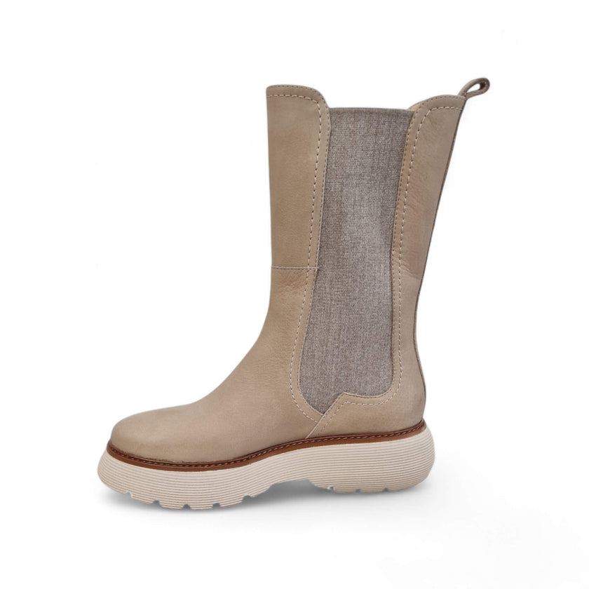 Viola Ricci Sally - Stivale in pelle beige Fornitura limitata