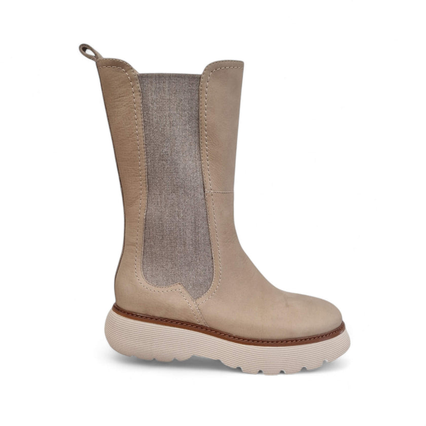 Viola Ricci Sally - Stivale in pelle beige Fornitura limitata
