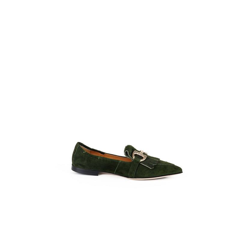 Viola Ricci Venus - Mocassino in camoscio Verde Offerta esclusiva