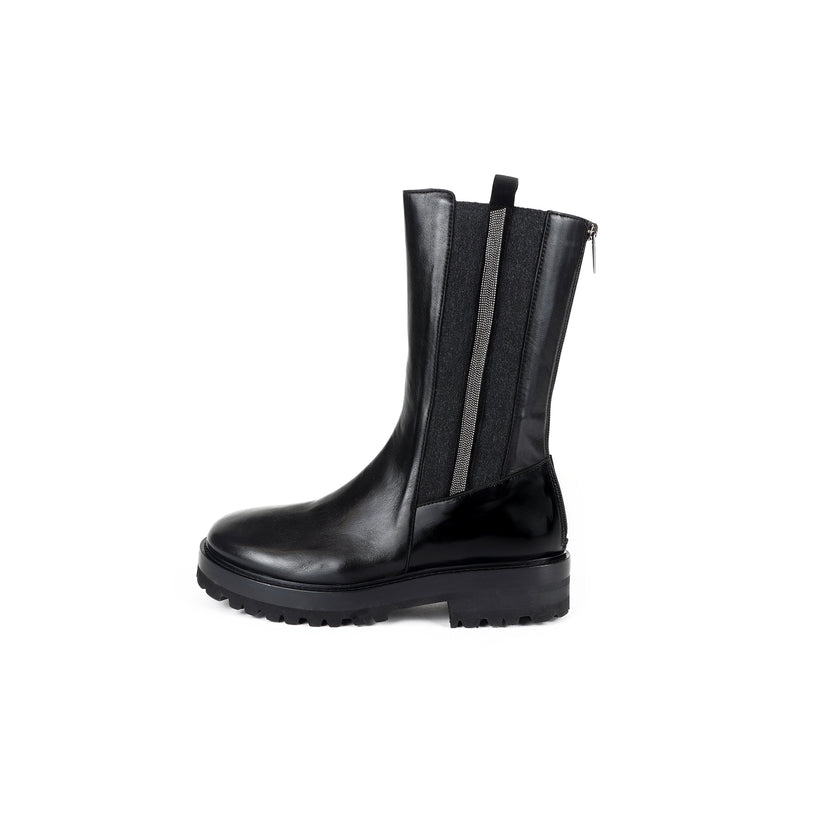 Viola Ricci Sally - Stivale in pelle Nero Black Friday