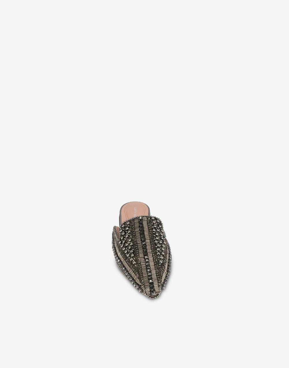 Alberta Ferretti Mia Mule in raso con ricamo perline e strass Online