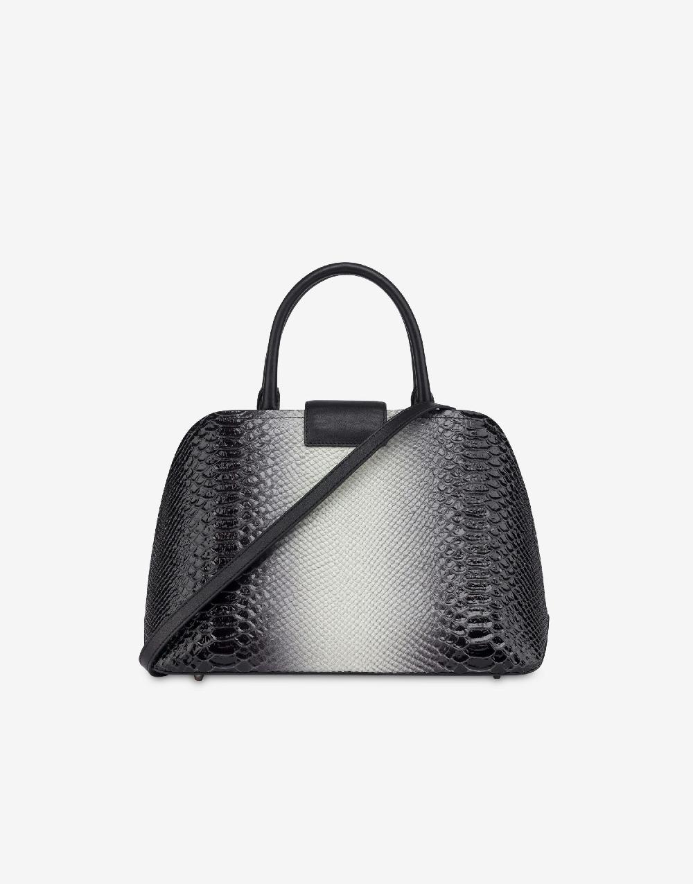 Alberta Ferretti Albi 33 in vitello stampa pitone bicolor degradé Vendita Calda