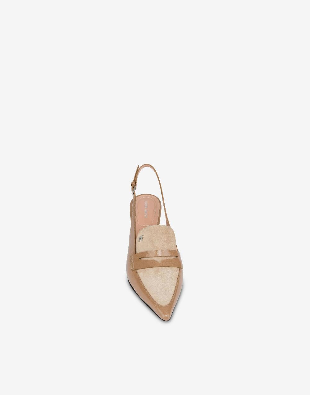 Alberta Ferretti Slingback in vitello e camoscio Penny Nuova