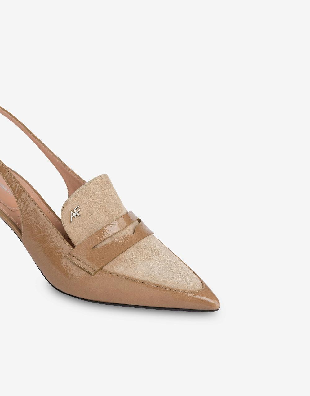 Alberta Ferretti Slingback in vitello e camoscio Penny Nuova