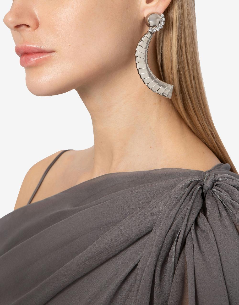 Alberta Ferretti Orecchini in metallo argento 2025