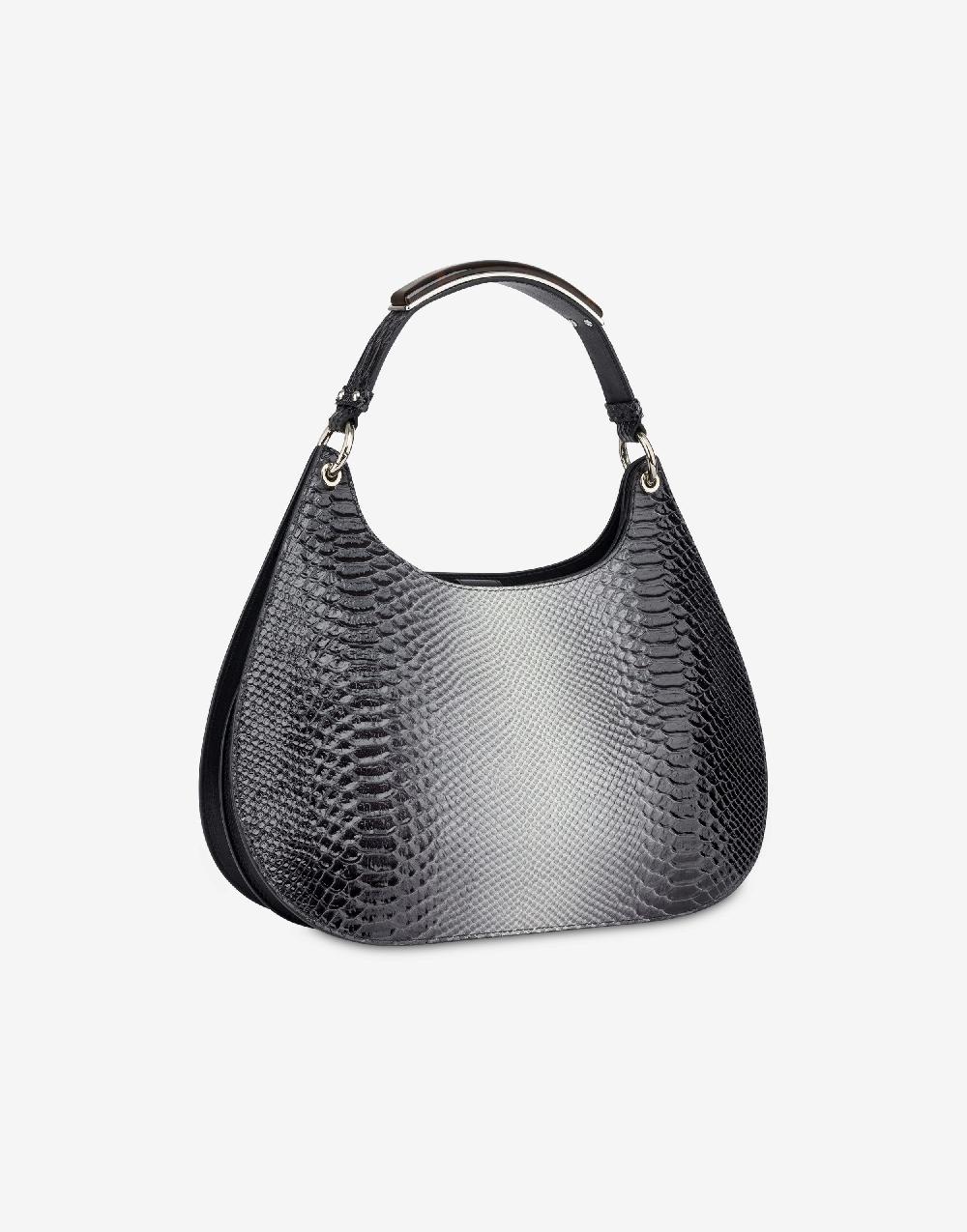 Alberta Ferretti Hobo bag in vitello stampa bicolor degradé Italia
