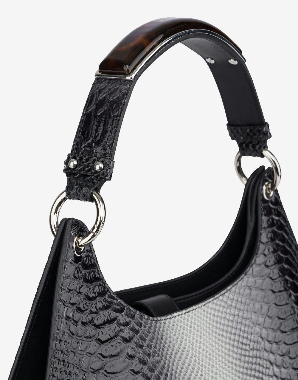 Alberta Ferretti Hobo bag in vitello stampa bicolor degradé Italia
