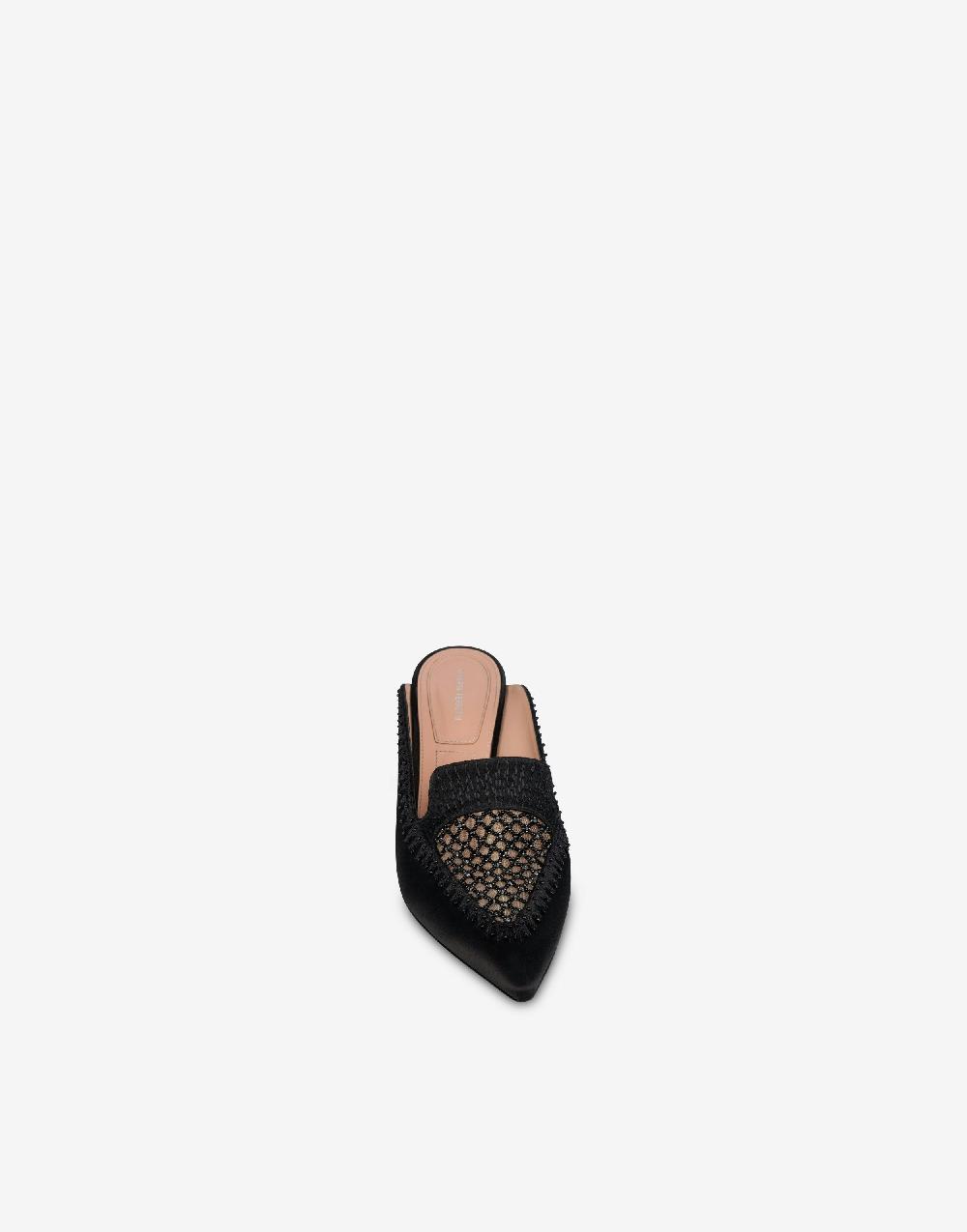 Alberta Ferretti Sabot in raso con ricamo strass Promozione