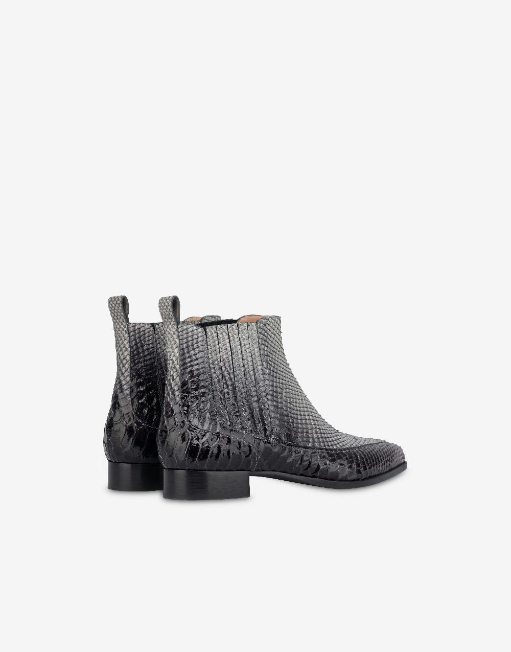 Alberta Ferretti Beatles in vitello stampa pitone bicolor degradé Fino Al -60%