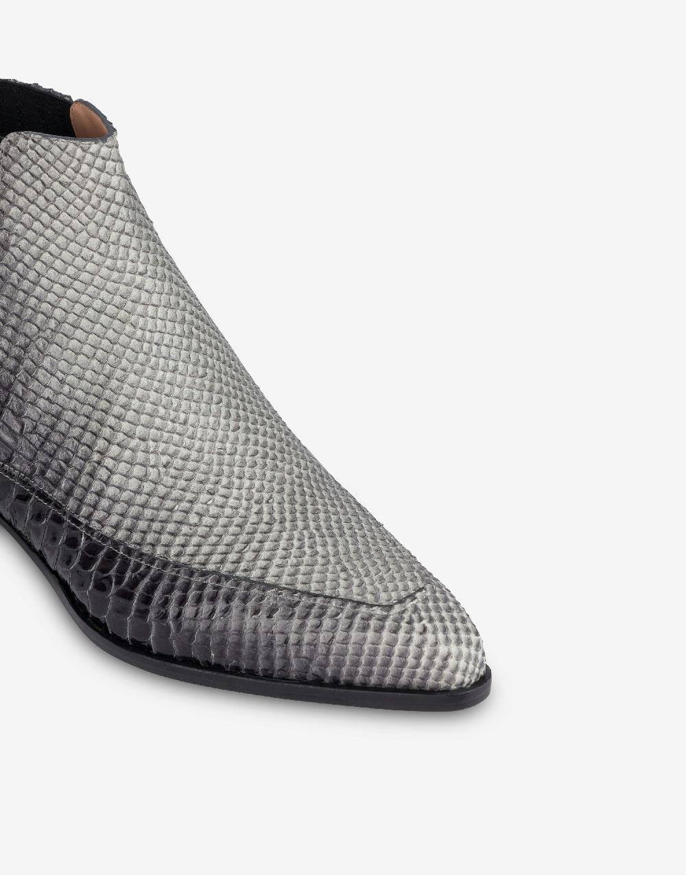 Alberta Ferretti Beatles in vitello stampa pitone bicolor degradé Fino Al -60%
