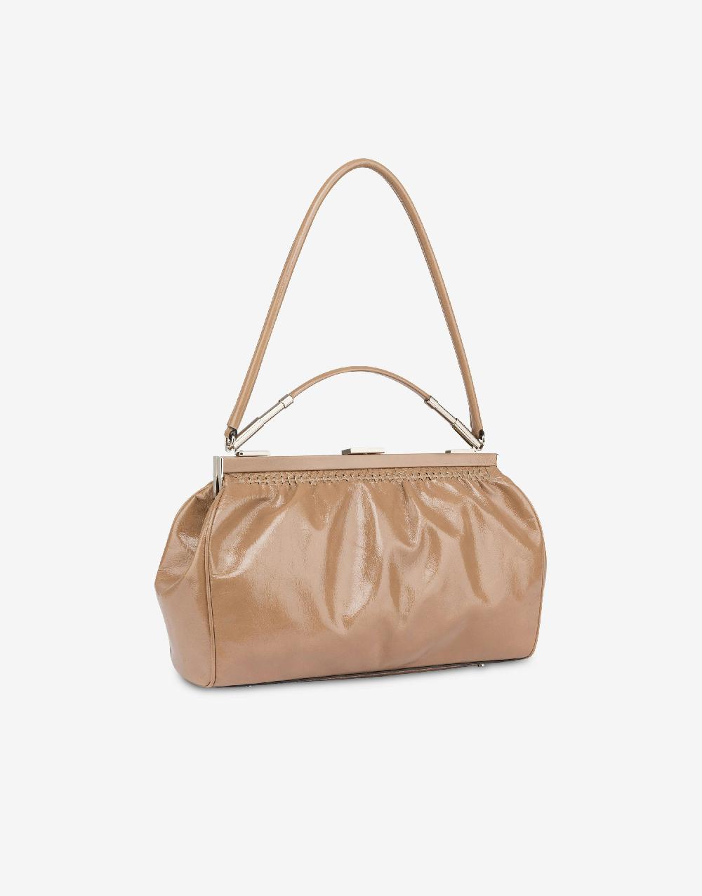 Alberta Ferretti Borsa a spalla in vitello lucido Prezzo Ridotto