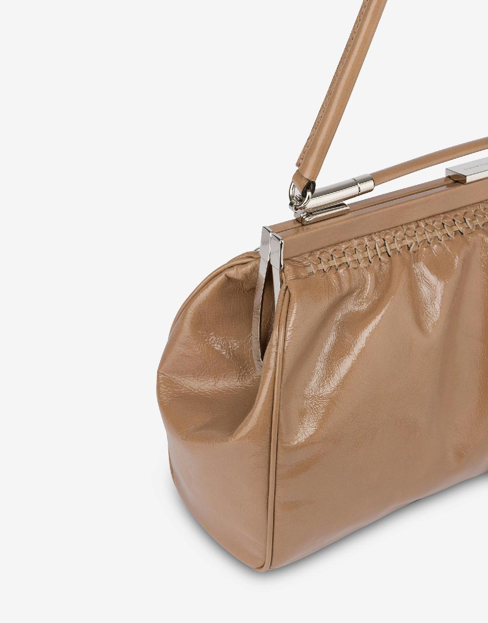 Alberta Ferretti Borsa a spalla in vitello lucido Prezzo Ridotto
