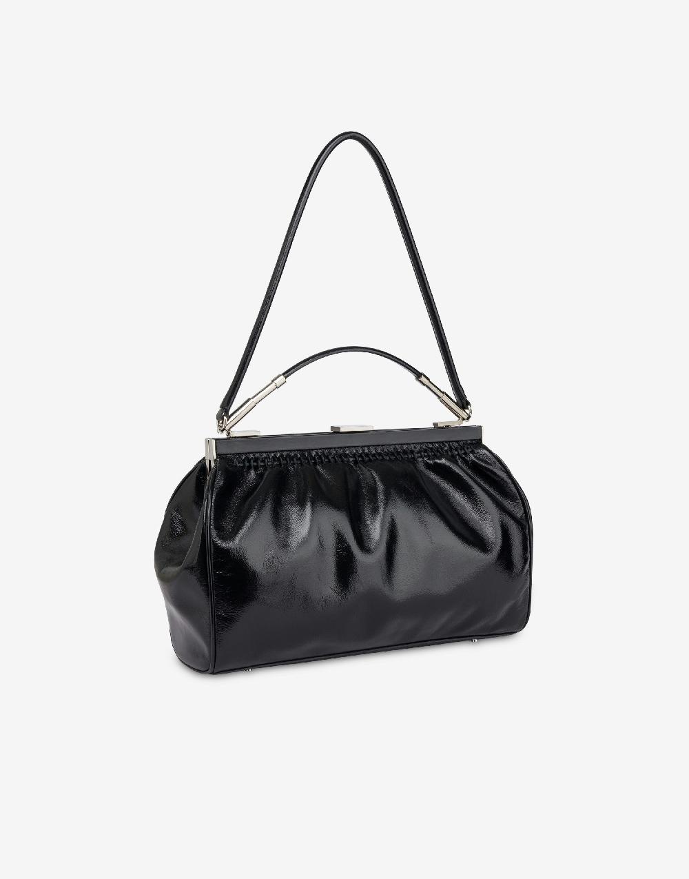 Alberta Ferretti Borsa a spalla in nappa lucida Sottocosto