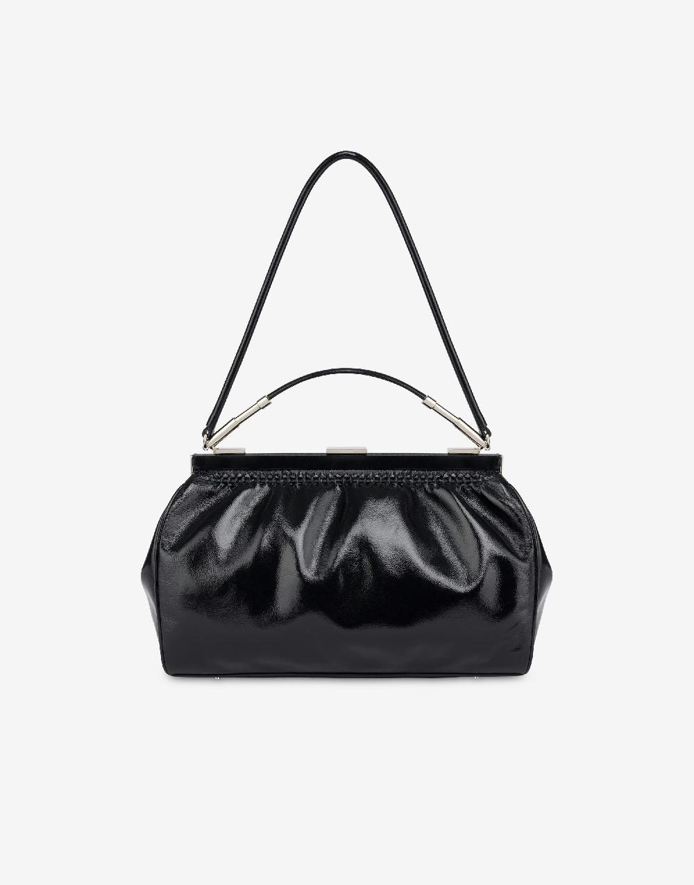 Alberta Ferretti Borsa a spalla in nappa lucida Sottocosto