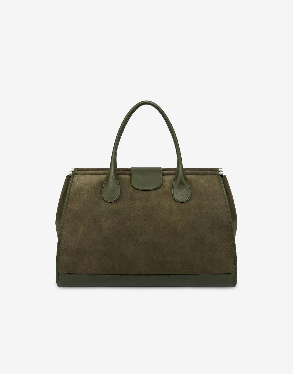 Alberta Ferretti Borsa doppio manico in camoscio Economico