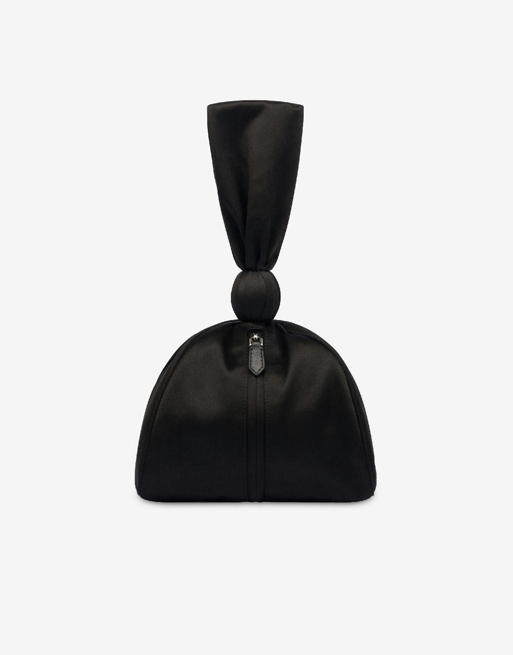 Alberta Ferretti Bucket bag in raso con ricamo perline e strass Vendite Flash