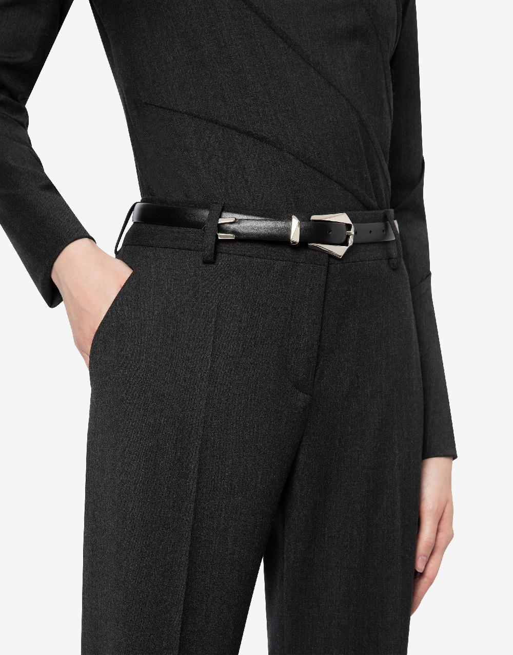 Alberta Ferretti Cintura in vitello con fibbia in metallo Promozione