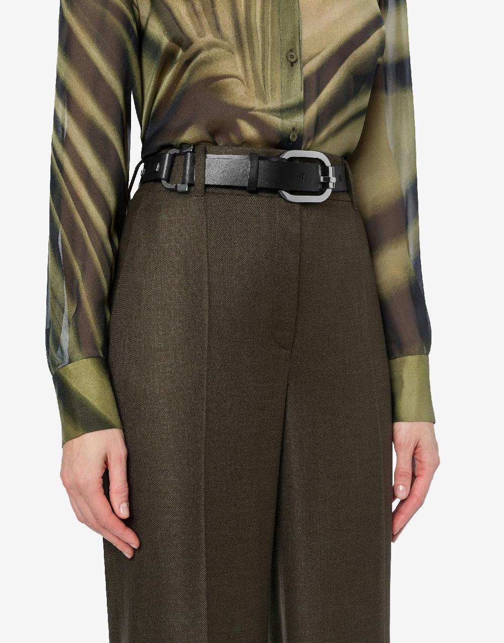 Alberta Ferretti Cintura in cuoio con borchie Soddisfazione Garantita