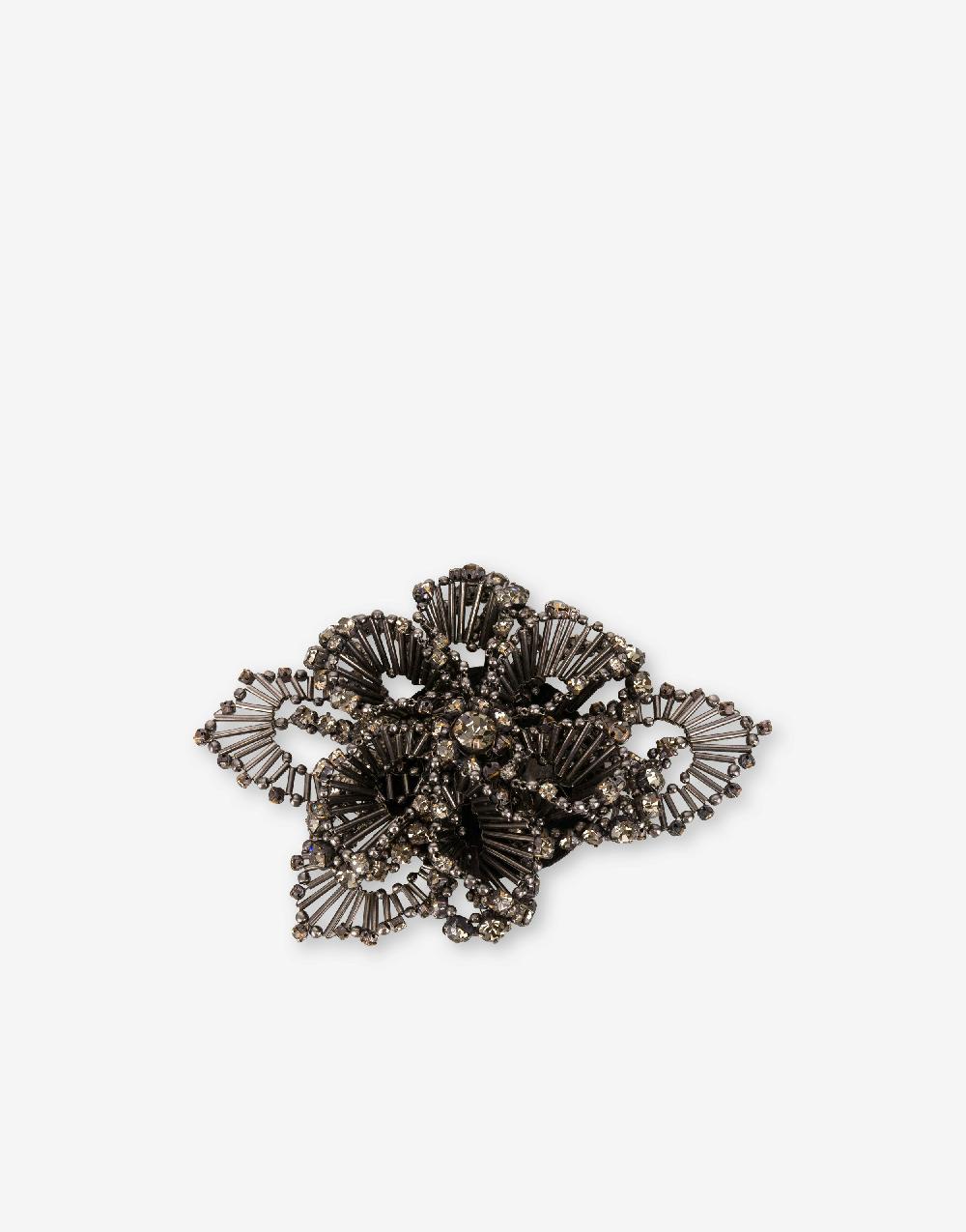 Alberta Ferretti Spilla bijoux a fiore argento con pietre e perline Affare Del Giorno