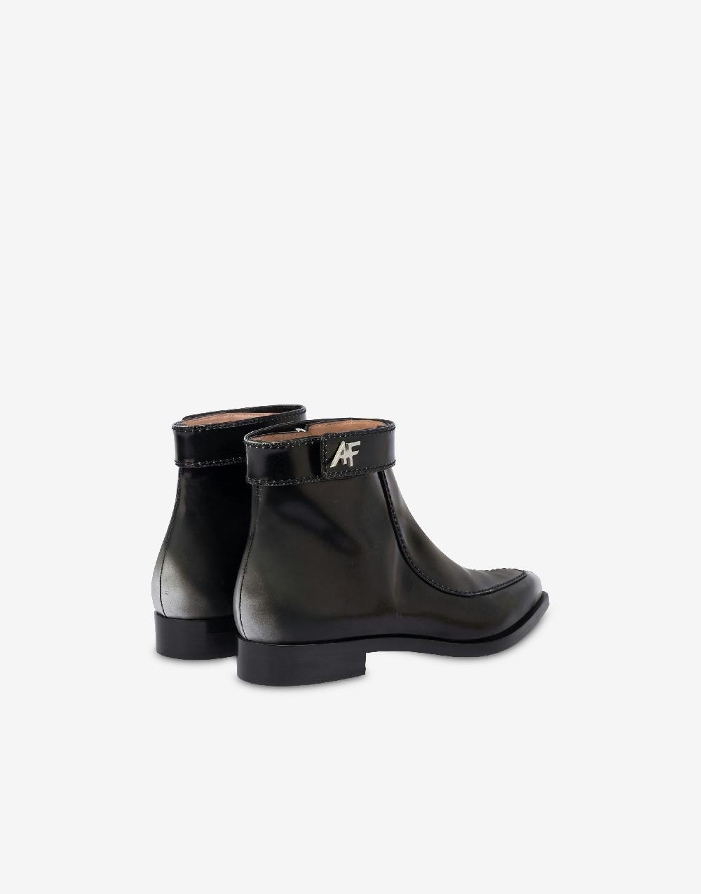 Alberta Ferretti Stivaletti in vitello spazzolato Sottocosto