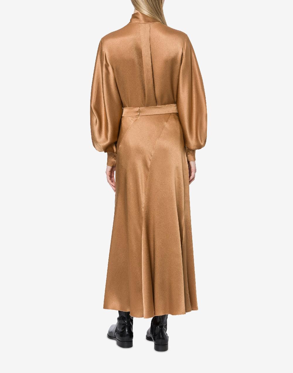 Alberta Ferretti Camicia in raso con collo lavallière Outlet