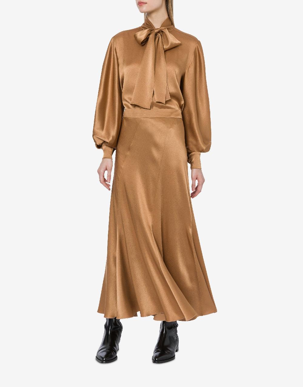 Alberta Ferretti Gonna longuette in raso In Vendita
