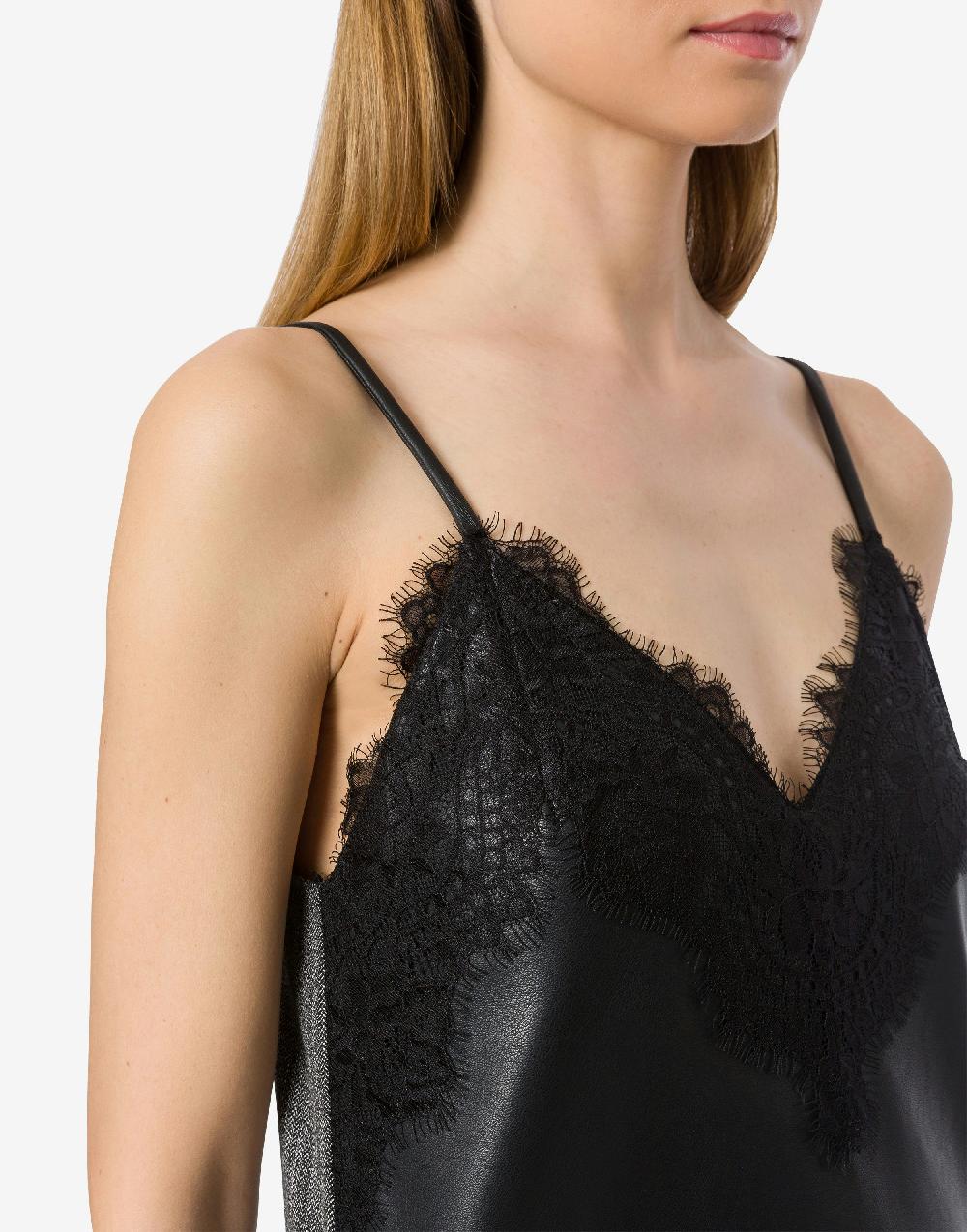 Alberta Ferretti Tank top in tessuto nappato e chevron In Saldo