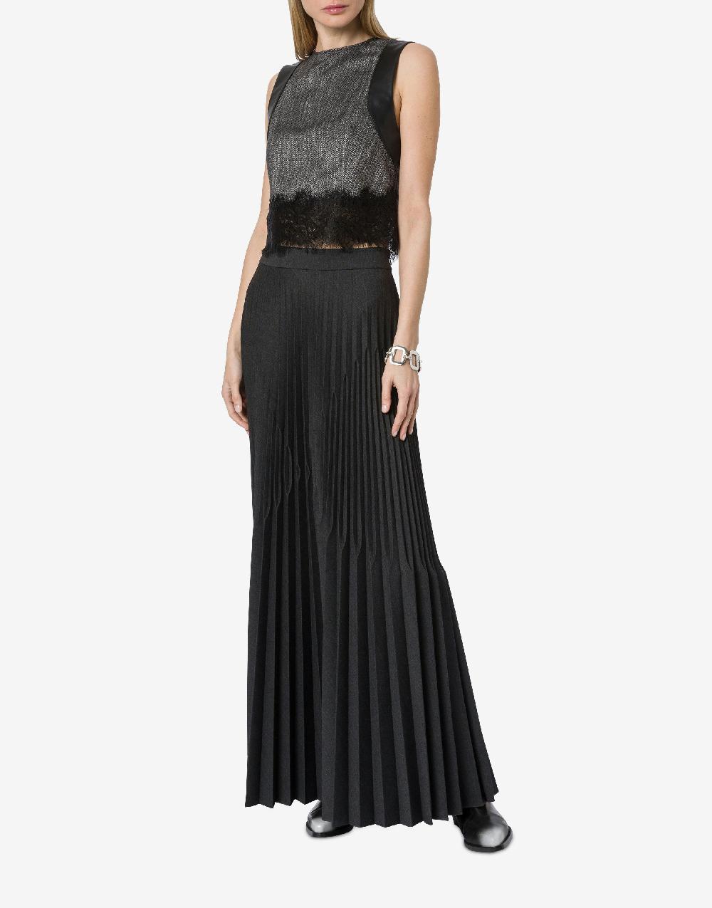 Alberta Ferretti Gonna in twill di lana stretch Italia