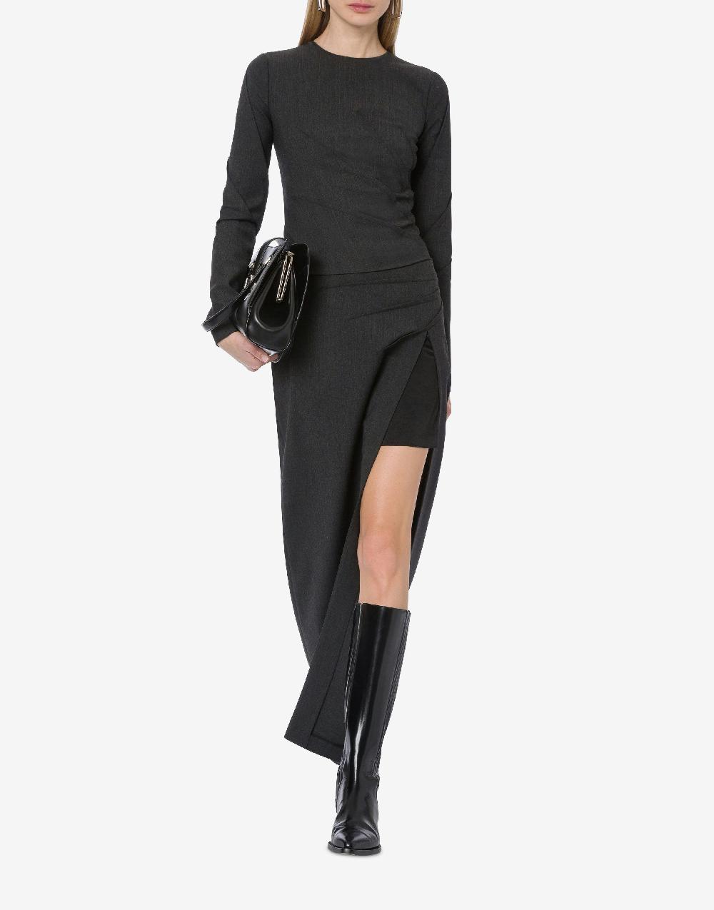 Alberta Ferretti Blusa in twill di lana stretch 2025
