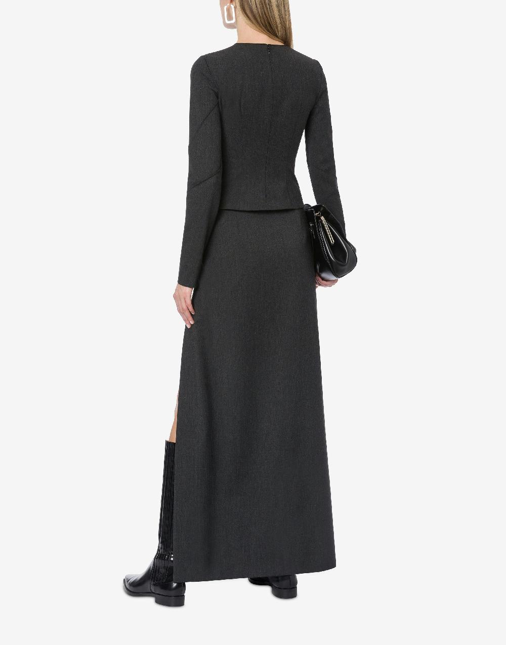 Alberta Ferretti Blusa in twill di lana stretch 2025