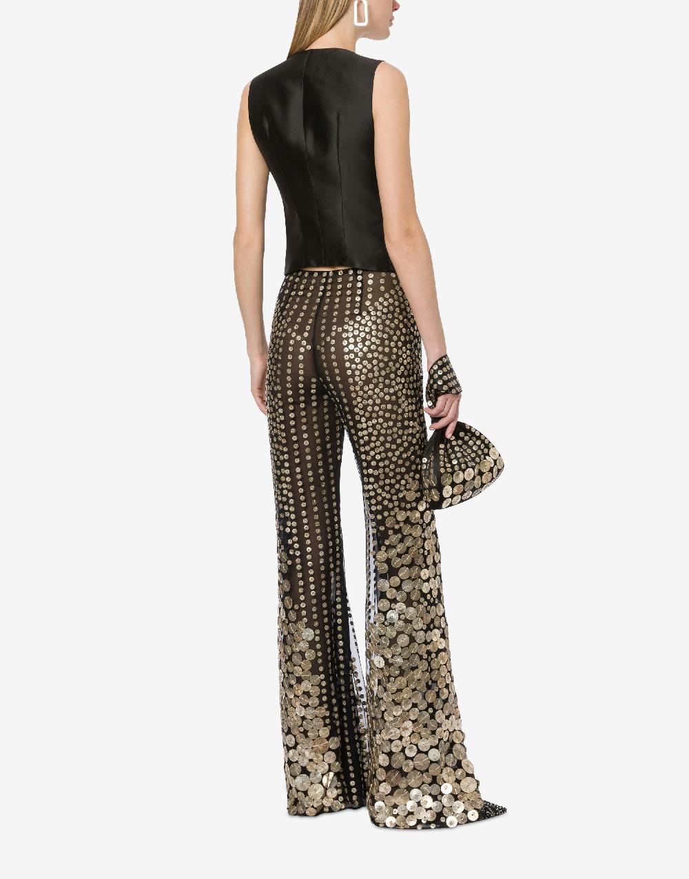 Alberta Ferretti Gilet con ricamo medaglie Qualità