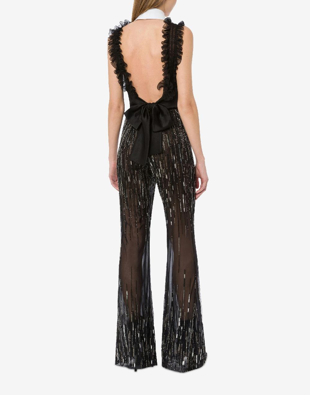 Alberta Ferretti Top in chiffon organico con colletto staccabile Negozi Online