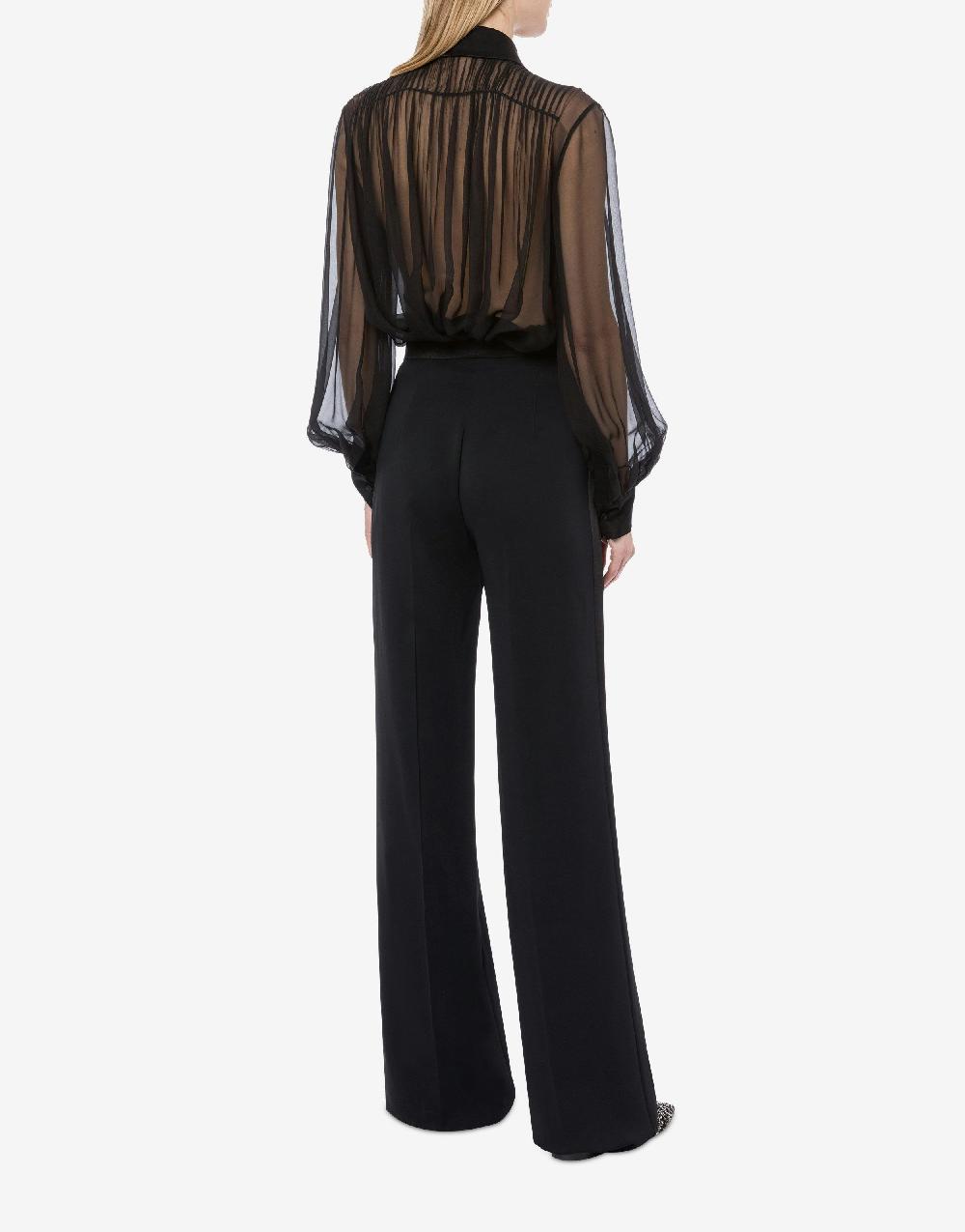 Alberta Ferretti Camicia in chiffon organico con paillettes e perline Fino Al -60%