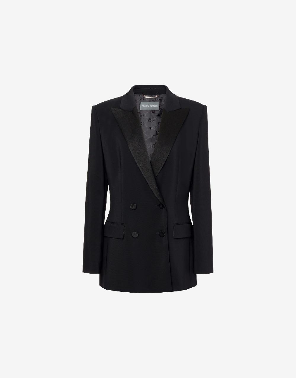Alberta Ferretti Giacca doppiopetto in cady stretch Sottocosto