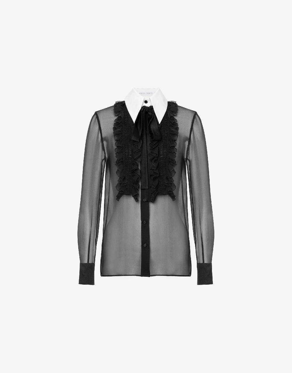 Alberta Ferretti Camicia in chiffon organico Novità