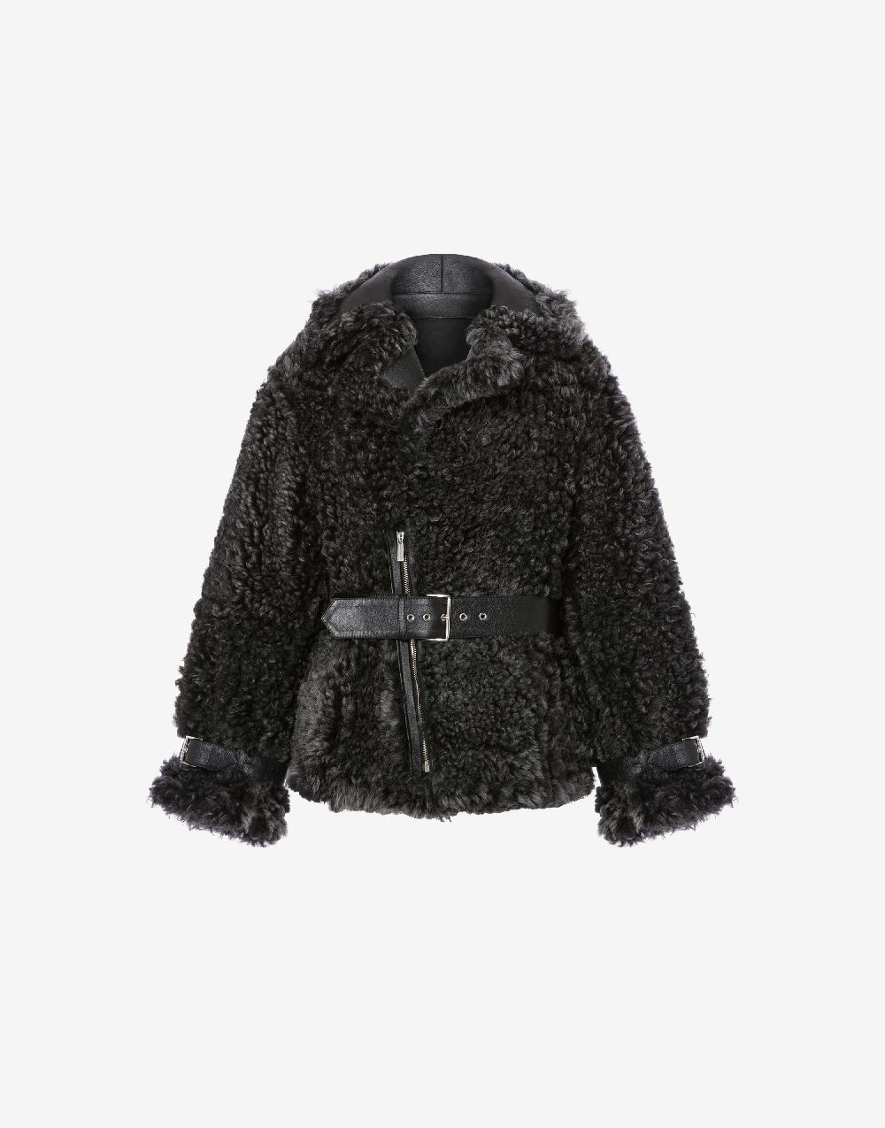 Alberta Ferretti Montone in shearling nappato reversibile Presa