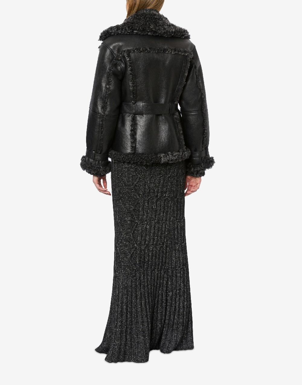 Alberta Ferretti Montone in shearling nappato reversibile Presa