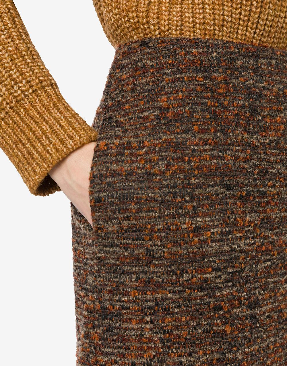 Alberta Ferretti Minigonna in tweed bottonato Economico