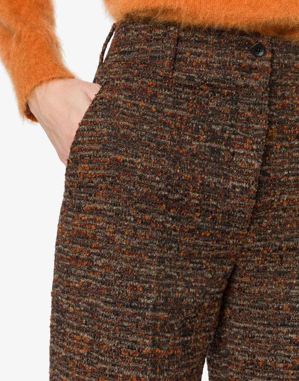Alberta Ferretti Pantalone in tweed bottonato Online