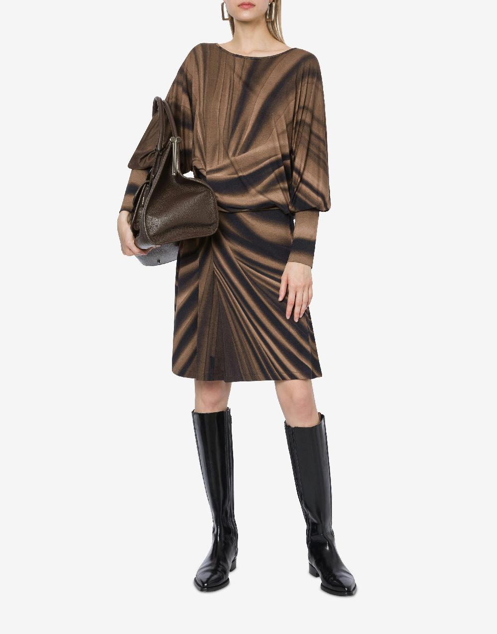 Alberta Ferretti Abito in jersey con stampa Drappeggio Hotsell