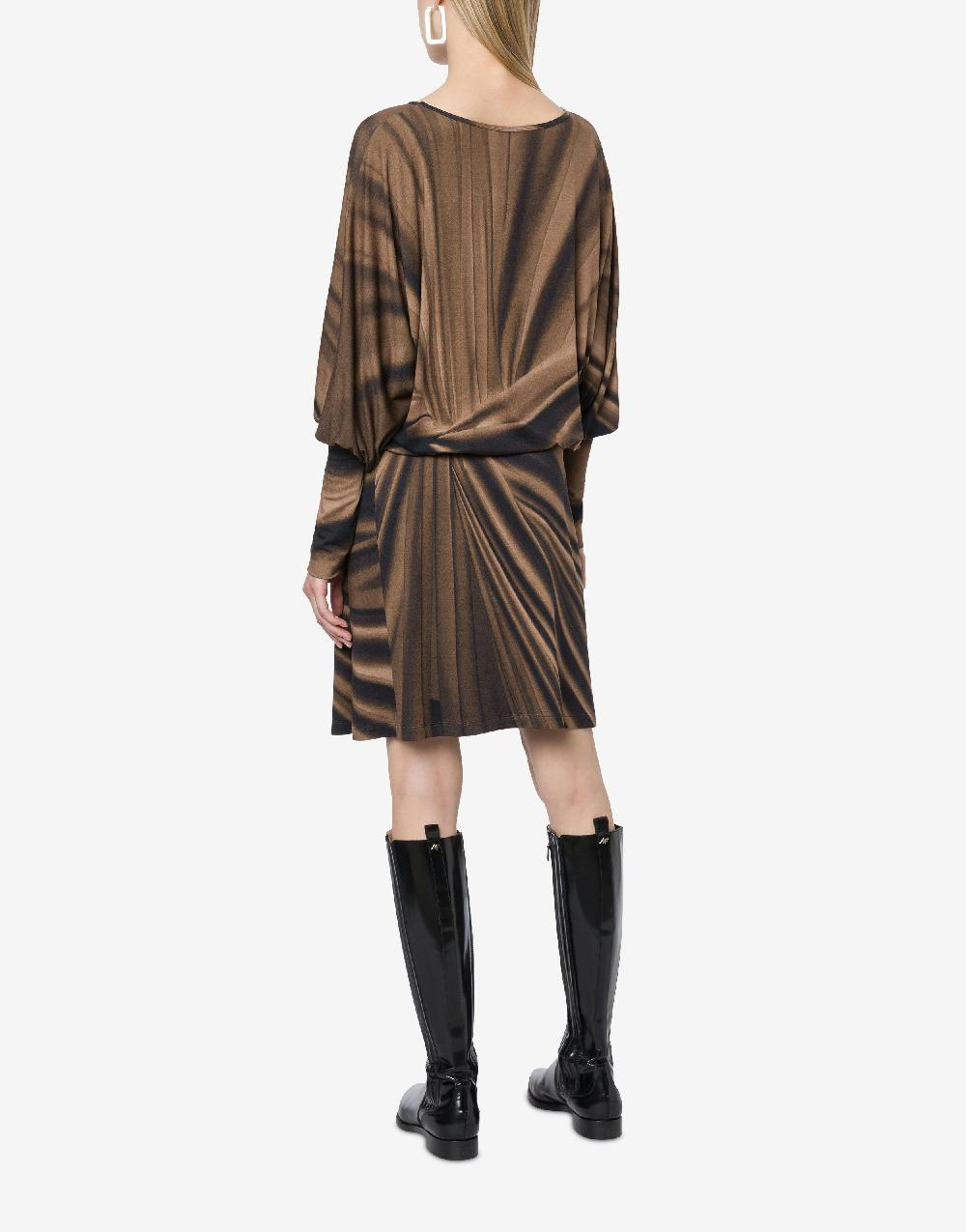 Alberta Ferretti Abito in jersey con stampa Drappeggio Hotsell